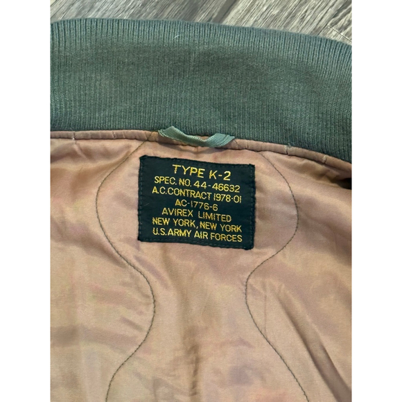 Vintage 1978 Avirex Type K-2 Flight Jacket USAF Military Bomber Contract RARE - Picture 9 of 9